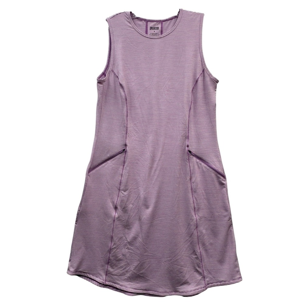 Duluth Trading Co Pier Genius Fast Dry Dress Purple Striped Active Outdoor M